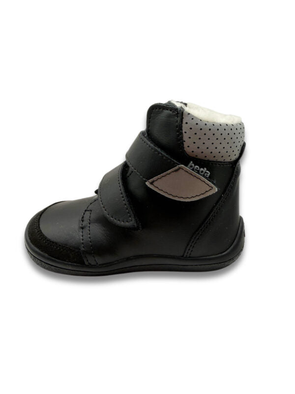 Beda Barfuß Kinder Winterstiefeletten - Just Black