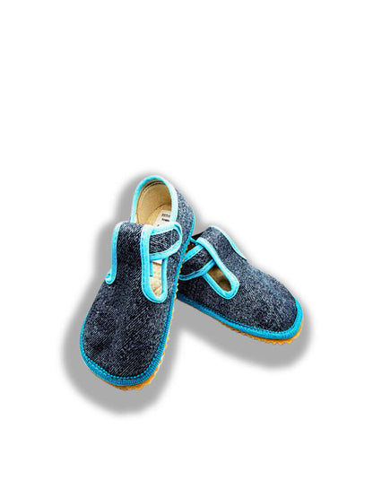 Hausschuhe Beda Denim Türkis